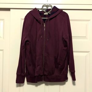 L.L. Bean Maroon hooded sweatshirt jacket
